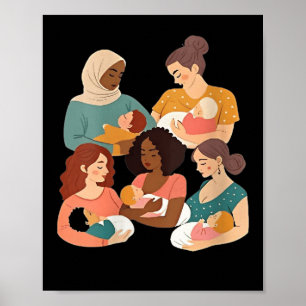 Vrouwen Borstvoeding Lactatie Consultant Geboorte Poster