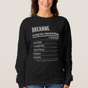 Vrouwen Breanne Voedingsfeiten Dienende Grootte Ca Trui