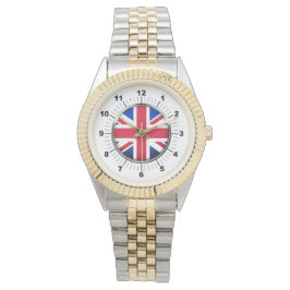Vrouwen Britse vlag Two-Tone armband horloge