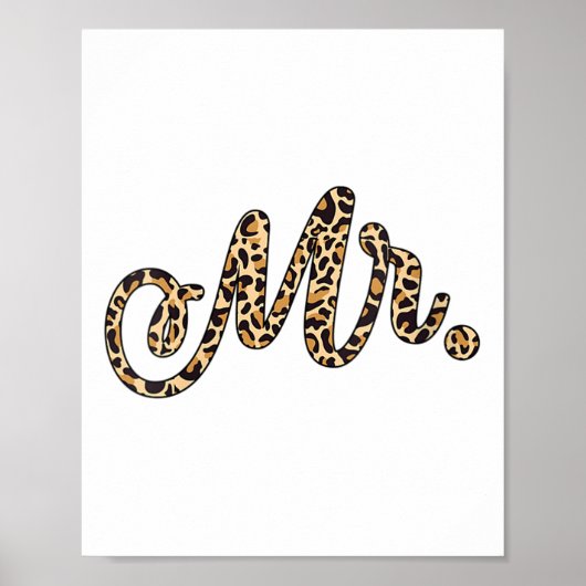 Vrouwen Bruid Bruidegom Mr. Leopard Print Wedding (Voorkant)