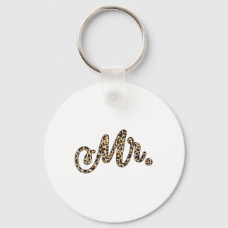 Vrouwen Bruid Bruidegom Mr. Leopard Print Wedding  Sleutelhanger