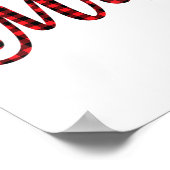 Vrouwen Bruid Bruidegom Mr. Mrs. Christmas Wedding Poster (Hoek)