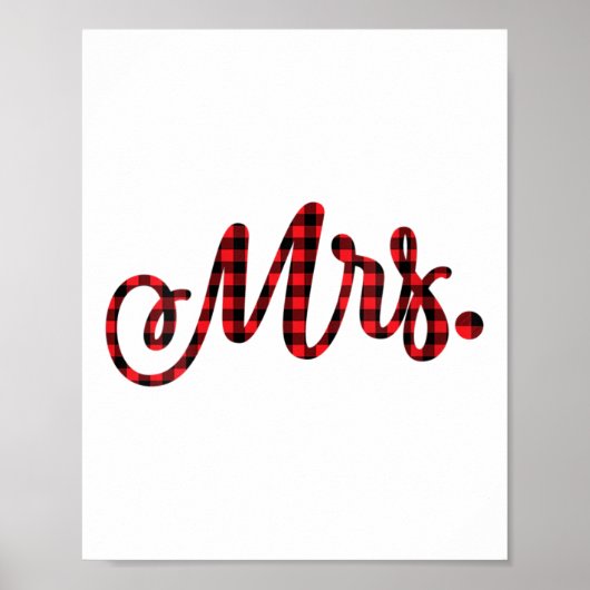 Vrouwen Bruid Bruidegom Mr. Mrs. Christmas Wedding Poster (Voorkant)