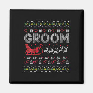 Vrouwen bruidegom bruid Kerstmis lelijke matching Magneet