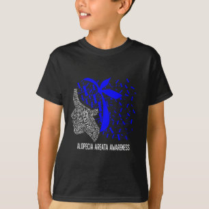 Vrouwen Cadeaus Wij Draag blauw voor Alopecia Area T-shirt