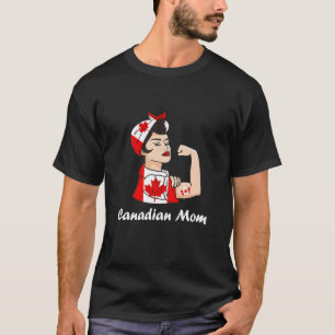 Vrouwen Canadese mam Sterke Woman Canadian Pride C T-shirt
