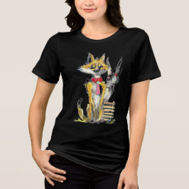 Vrouwen Casual T-shirt met Artistic Cartoon Design