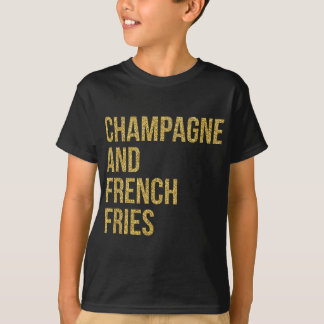 Vrouwen Champagne en Franse groeven Drink I T-shirt