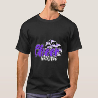 Vrouwen Cheer Moeder Top Pom Poms Paarse Mascotte