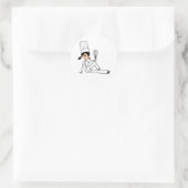 Vrouwen Chef Sticker met Schattigee Illustratie (Tas)