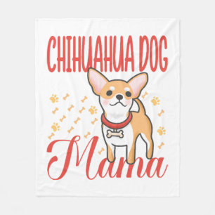 Vrouwen Chihuahua Hond Mam Fleece Deken