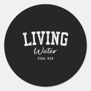 Vrouwen Christelijke T-shirts Levend Water Bijbel Ronde Sticker