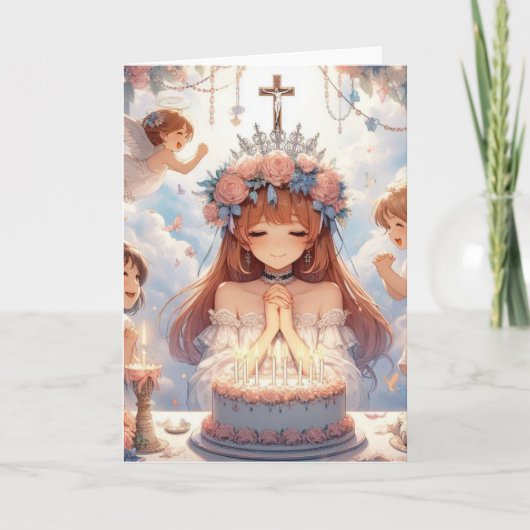 Vrouwen Christelijke Verjaardag Kaart (Voorkant)