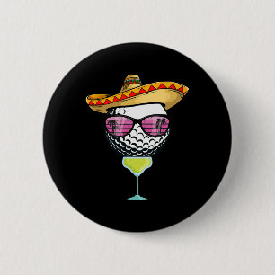 Vrouwen Cinco de Mayo golfbal met Sombrero Margar Ronde Button 5,7 Cm