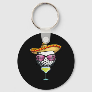 Vrouwen Cinco de Mayo golfbal met Sombrero Margar Sleutelhanger