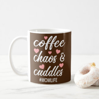 Vrouwen Coffee Chaos en Cuddles Mama Life Moeder Koffiemok