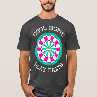 Vrouwen Cool Moms Play Darts Speler T-shirt