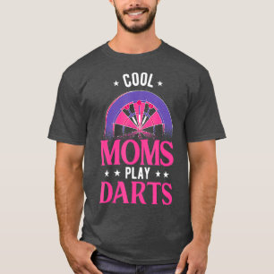 Vrouwen Cool Moms Spelen Dart Grappige Dart Speler T-shirt