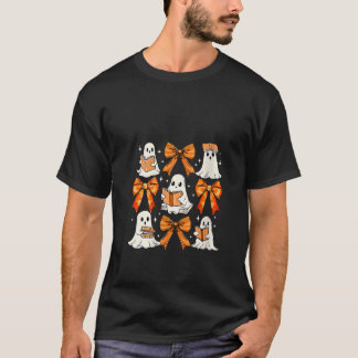 Vrouwen Coquette Bow Ghost Leesboeken Funny Hall T-shirt