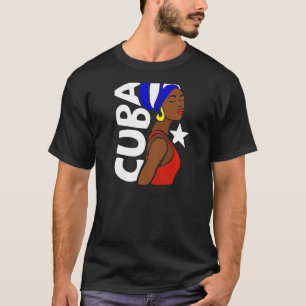 Vrouwen Cuba Havanna Cubaanse vlag Caraïbisch souv T-shirt
