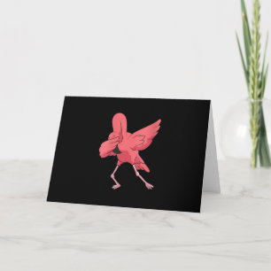 Vrouwen Dabben Flamingo Vogel Schattig Flamingo Ro Kaart