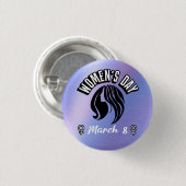 Vrouwen Dag Silhouet Logo Ronde Button 3,2 Cm (Voorkant /achterkant)