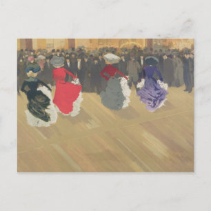 Vrouwen dansen het blik-kan briefkaart