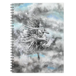 Vrouwen dansen in de wolken - voelen - Schilderen Notitieboek