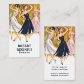 Vrouwen dansen  kunst visitekaartje (Voorkant / Achterkant)