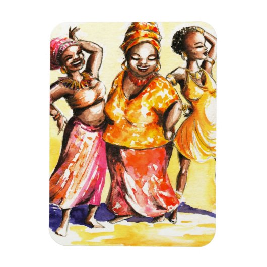 Vrouwen dansen magneet (Verticaal)