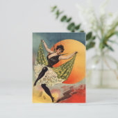 Vrouwen dansen op cabaret briefkaart (Staand voorkant)