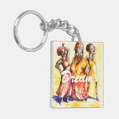 Vrouwen dansen sleutelhanger (Voorkant Links)