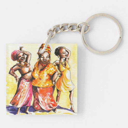Vrouwen dansen sleutelhanger (Achterkant)
