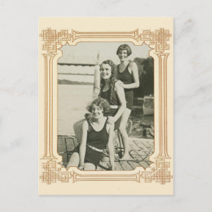  vrouwen deco Vrouwen zwemmen Briefkaart