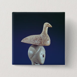 Vrouwen denken aan een Loon-vogel uit Cape Dorset Vierkante Button 5,1 Cm