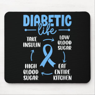 Vrouwen Diabetisch Leven Lage Bloedsuiker Eet Voll Muismat