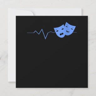 Vrouwen die de actrice van de theater van het Mask Bedankkaart