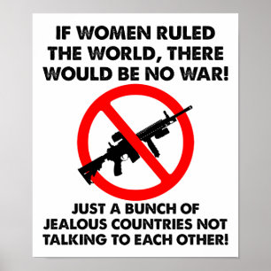 Vrouwen die de Wereld Regeren Grappige Poster