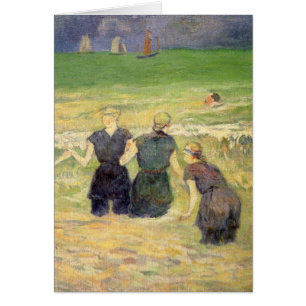 Vrouwen die Dieppe vangen door Paul Gauguin
