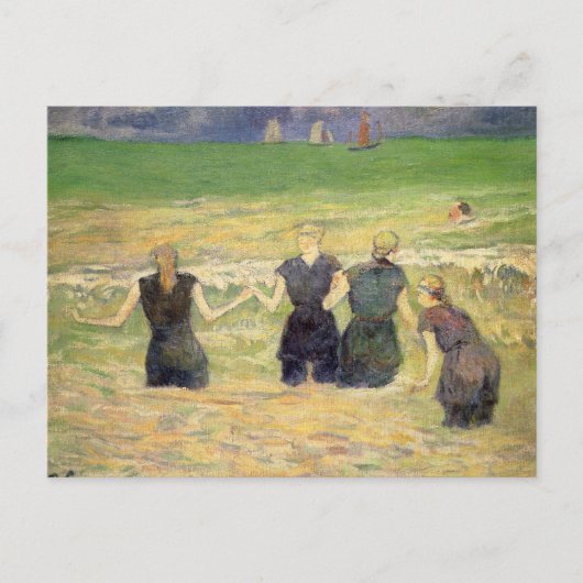 Vrouwen die Dieppe vangen door Paul Gauguin Briefkaart (Voorkant)