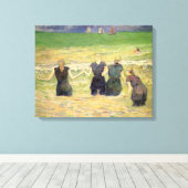 Vrouwen die Dieppe vangen door Paul Gauguin Canvas Afdruk (Insitu (Houten vloer))