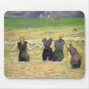 Vrouwen die Dieppe vangen door Paul Gauguin Muismat