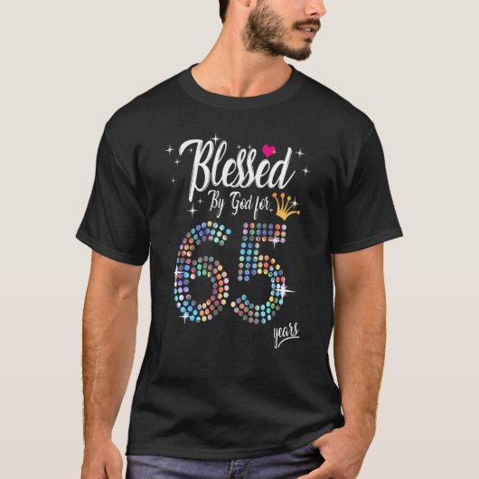 Vrouwen die door God zijn geblesseerd voor 65 jaar T-shirt (Voorkant)