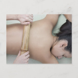 Vrouwen die een behandeling met een kuuroord krijg briefkaart