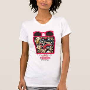 Vrouwen die genieten van frisdrank pop t-shirt
