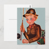 vrouwen die Gevist vliegen Briefkaart (Voorkant / Achterkant)