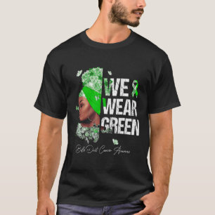 Vrouwen die groen dragen Galblaas- en galwegkanker T-shirt