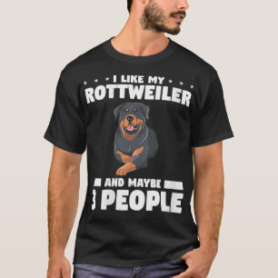 Vrouwen die ik leuk vind aan mijn rottweiler en mi t-shirt