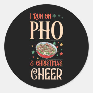 Vrouwen die ik run op foto en kerst juichen bijpas ronde sticker