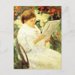 Vrouwen die in een tuin lezen door Mary Cassatt Br Briefkaart
